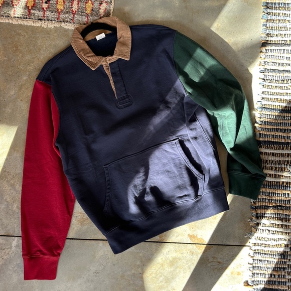 J.Crew Colorblock Rugby Sweatshirt – Size Large - Picture 4 of 4